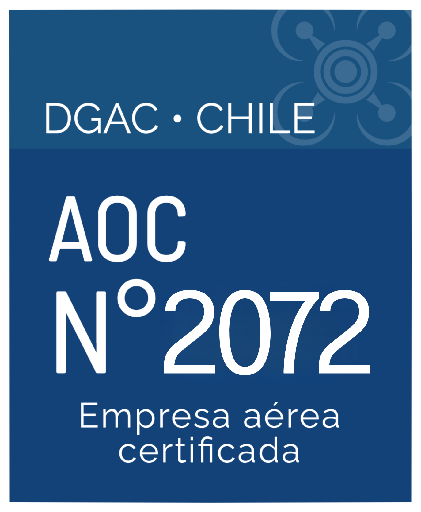 DGAC Chile Certificado AOC N°2072